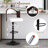 Modern Heavy Duty Swivel Bar Stools with Backrest – Adjustable Height Counter PU Leather Chairs with Footrest, 550lbs Capacity, Non-Slip Base, 360° Rotation for Kitchen Island, Home Bar, Coffee Shop-2092009697-2088163884