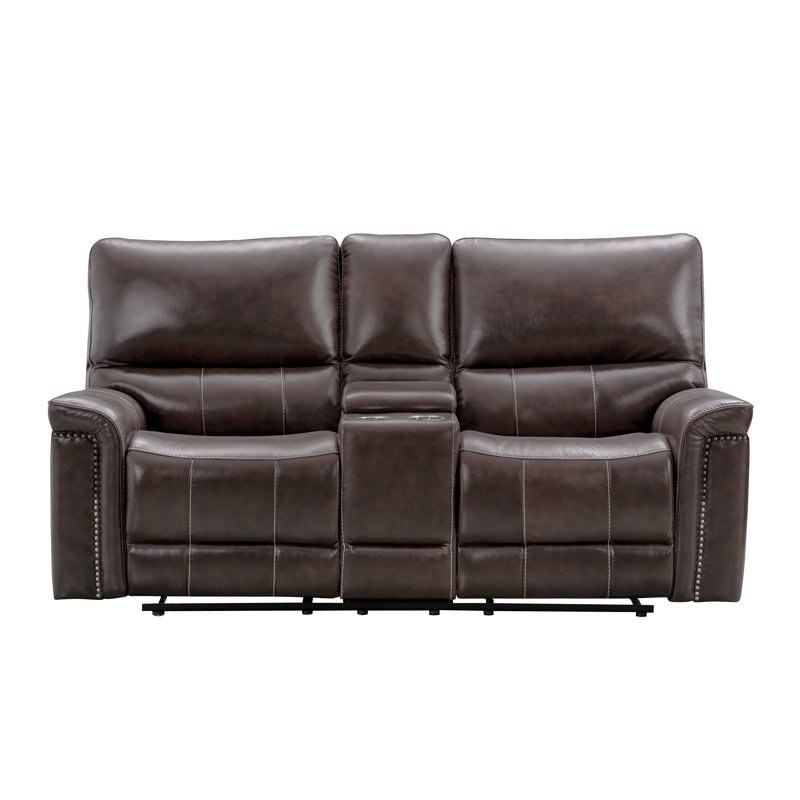 Causeuse inclinable en similicuir de 75 po Janjire