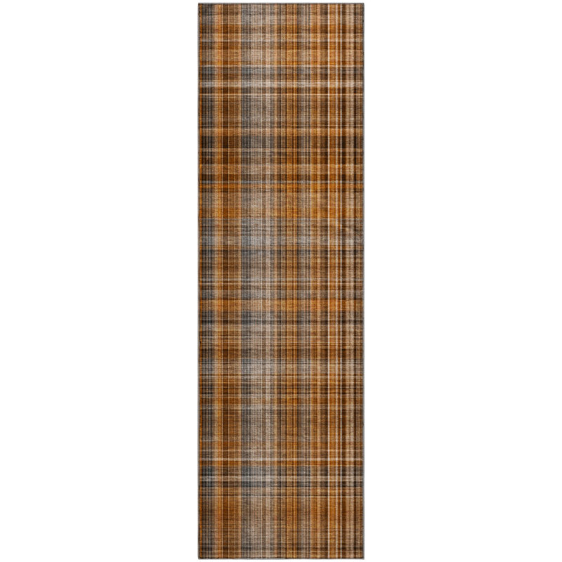 Tapis terre cuite lavable à la machine de qualité supérieure AMF541, Tapis de couloir 2 pi 3 po x 7 pi 6 po