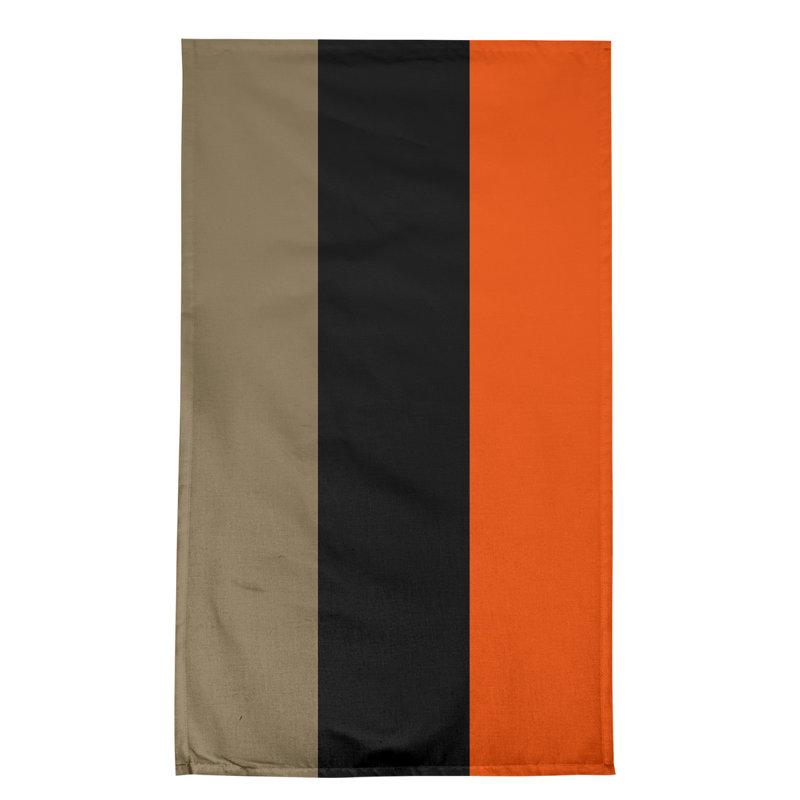 Serviette de thé hockey Anaheim, Doré métallique / noir / orange, Sergé de coton