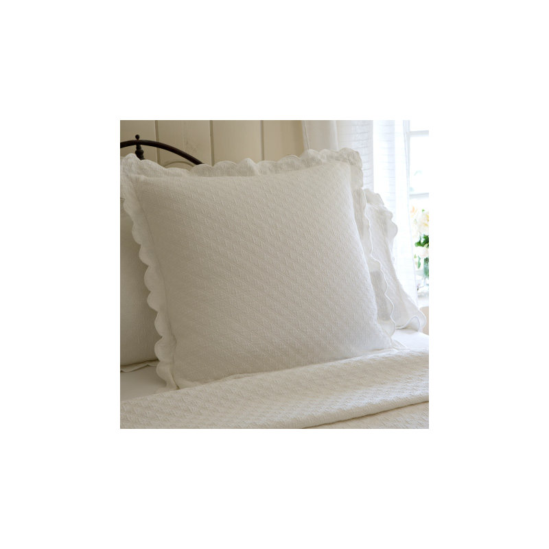 Evelyn White Cotton Quilted Portugese Sham