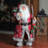 24" Snowflake Santa Claus with Staff and Mittens Christmas Figure
