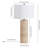 Corbett 29" Tall Natural Travertine Stone Table Lamp with Fabric Shade