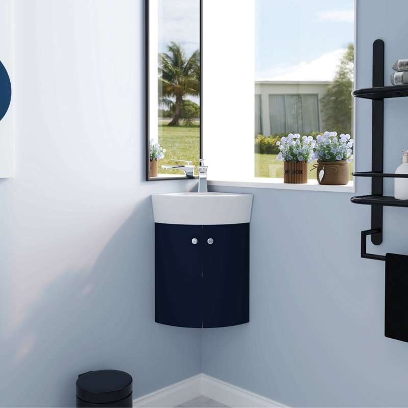 Ensemble de meuble-lavabo d'angle pour meuble-lavabo mural en coin (Bvc05316nb)