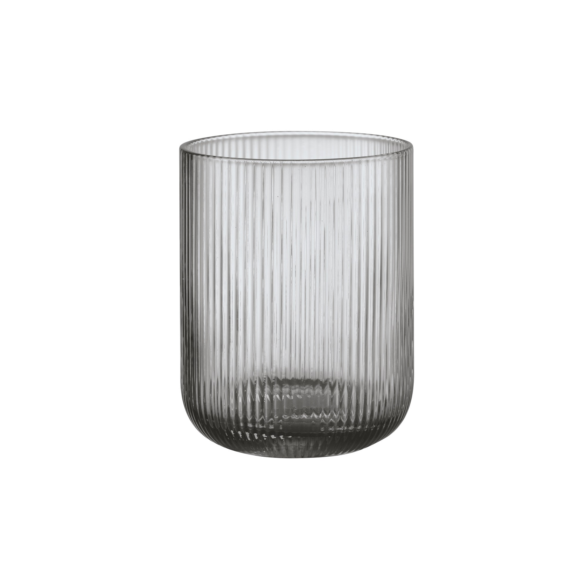 VEN Glass Tabletop Hurricane, 4.7" H x 3.7" W x 3.7" D, Smoke