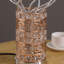 Lampe de table, vase floral à boutons de roses, cage chromée dorée texturée 22 pouces