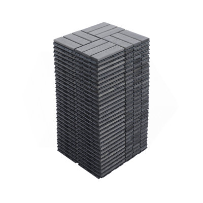 20 PCS Interlocking Deck Tiles Checker Pattern
