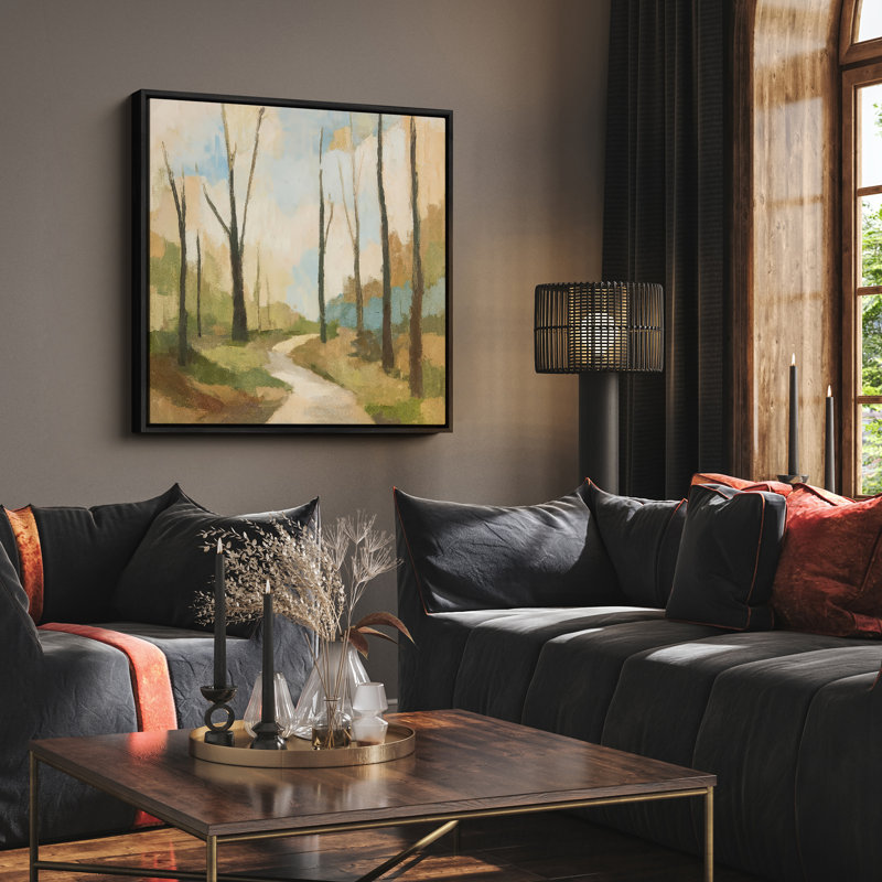 Framed Wall Art Abstract Vintage Antique Classic for Bedroom - 16"x16", Black, 16" H x 16" W