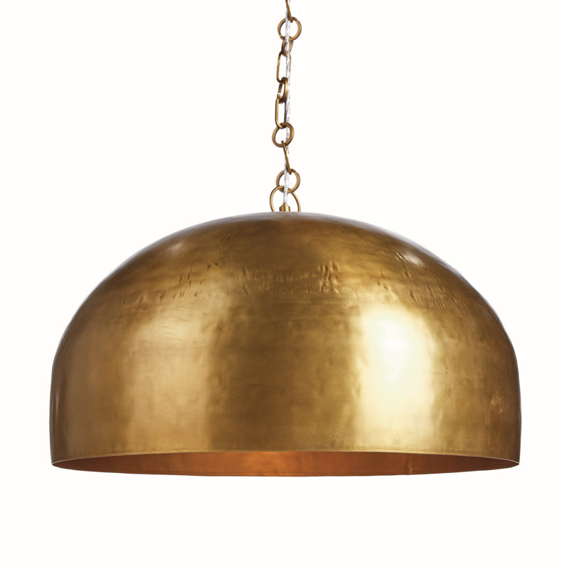 Thayer Dome Pendant, Gold, 13" H x 24" W x 24" D