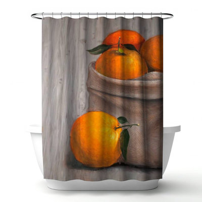 Shower Curtain GA63 – Polyester Shower Curtain, Dye Sublimation Print, 71" W × 74" L