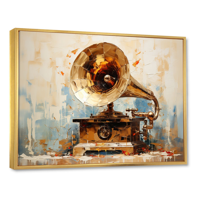 Classic Phonographs, photographies, Cadre flottant doré, H 16 po x l 32 po x P 1 po