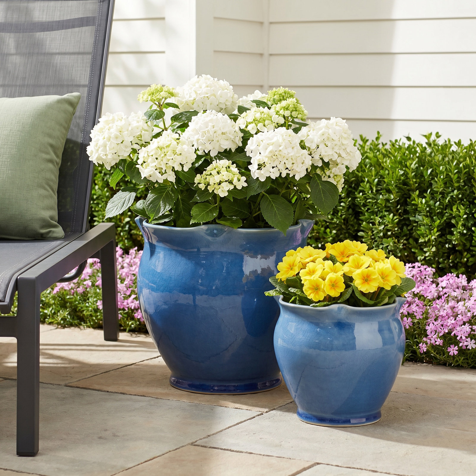 Ceramic Pot Planter, Blue