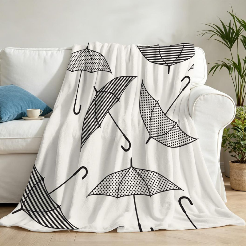 Jeté en flanelle molletonnée orange très doux, élégant avec imprimé monochrome à une face, Jeté 50 po x 60 po