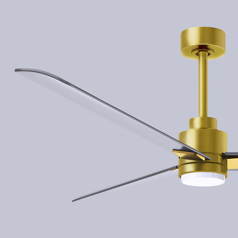 Ventilateur de plafond Alessandra, Nickel brossé, Laiton brossé, 56"