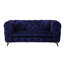Causeuse en velours bleu