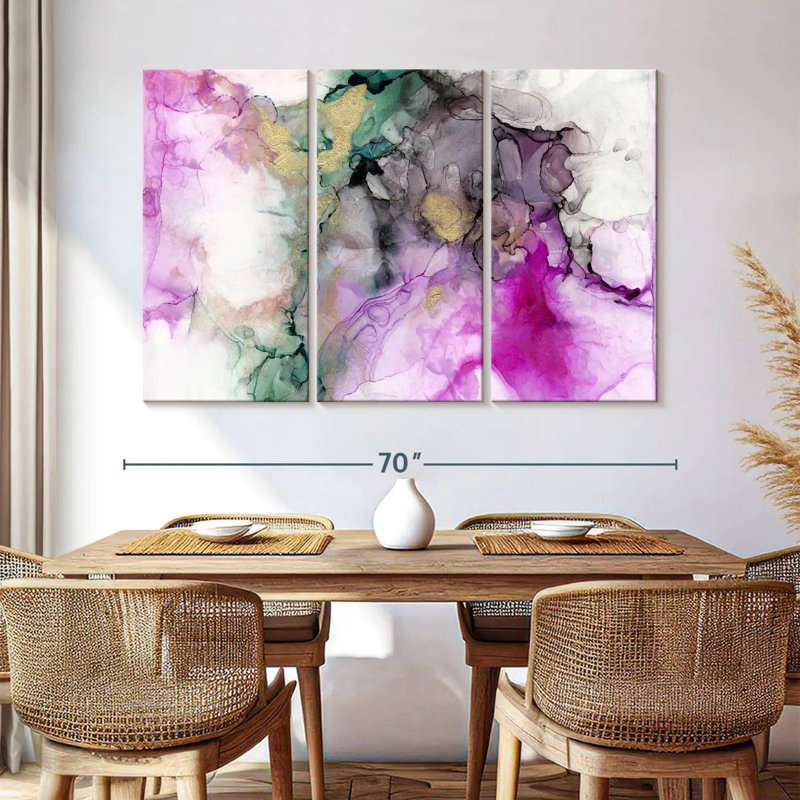 Avery Magenta Expression I, 42" H x 65" W