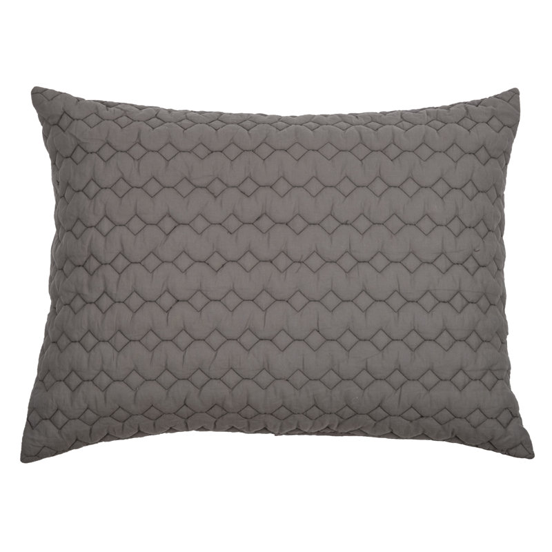 Urban Mesh Cotton Sham Set, Gray, King