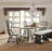 Ciao Bella 84in Trestle Table with 2-18in Leaves-Natural/Gray