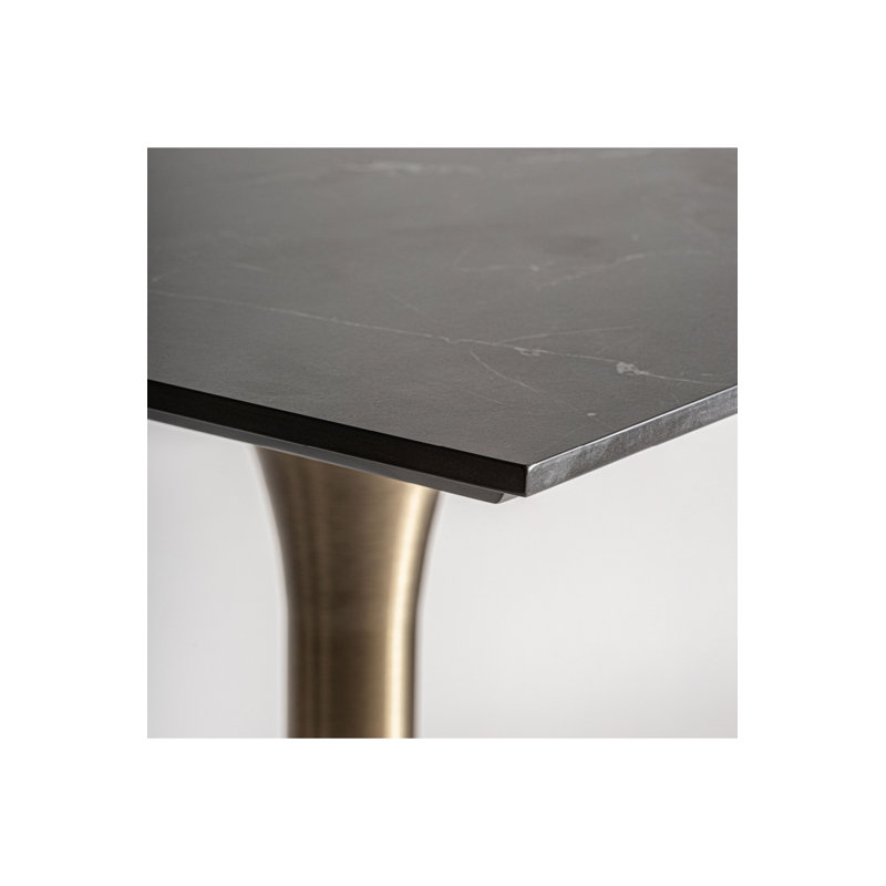Ullaland Bar Table, Black, 41"H x 26"L x 26"W, Gold