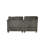 3Pc Gray Chenille Fabric Modular Sectional With Pillow Back And Armless Design Option Modular In Gray, Feature
