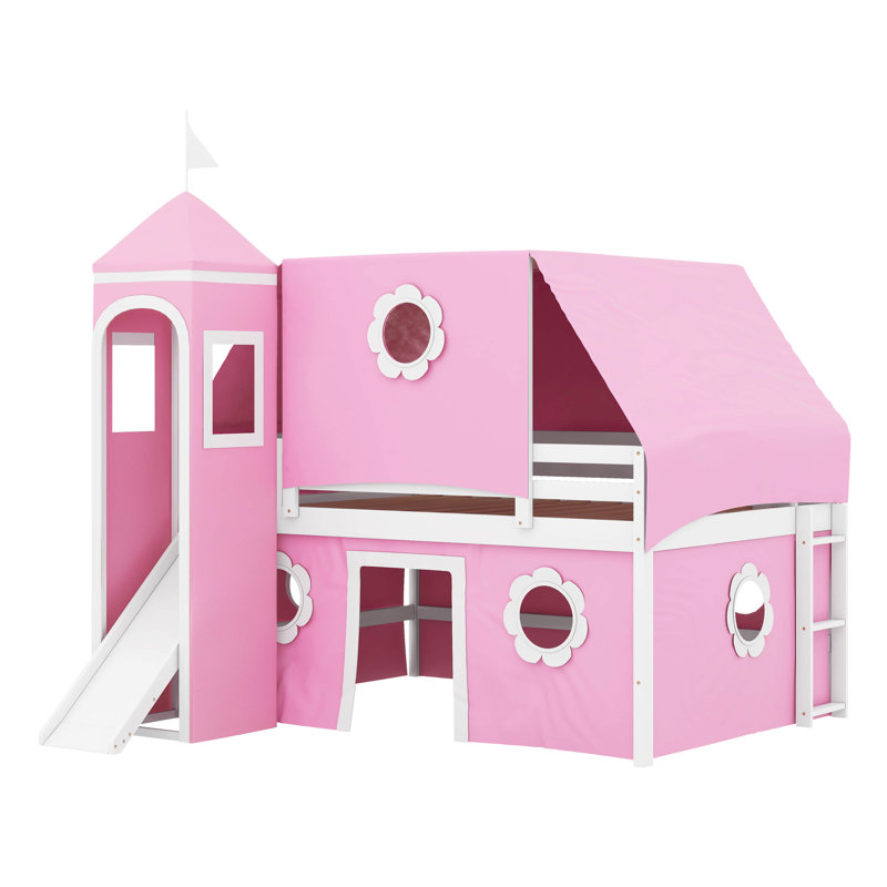 Lit pour enfant Bozman, Rose, Double
