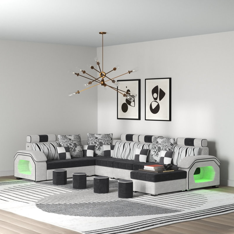 Avelardo Upholstered U-Shaped Sectional Reversible