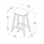 Tabouret à hauteur de comptoir rembourré Beryl (24 po) - paquet de 4, similicuir en pacane / caramel-96615122-96615134-96615123