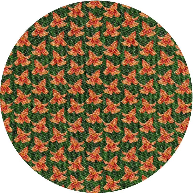 Popovich Floral Indoor Rug, Round 3'