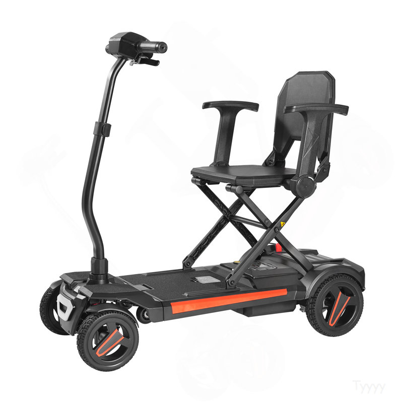 4-Wheel Electric Mobility Scooter Auto Folding Scooter With Remote Control