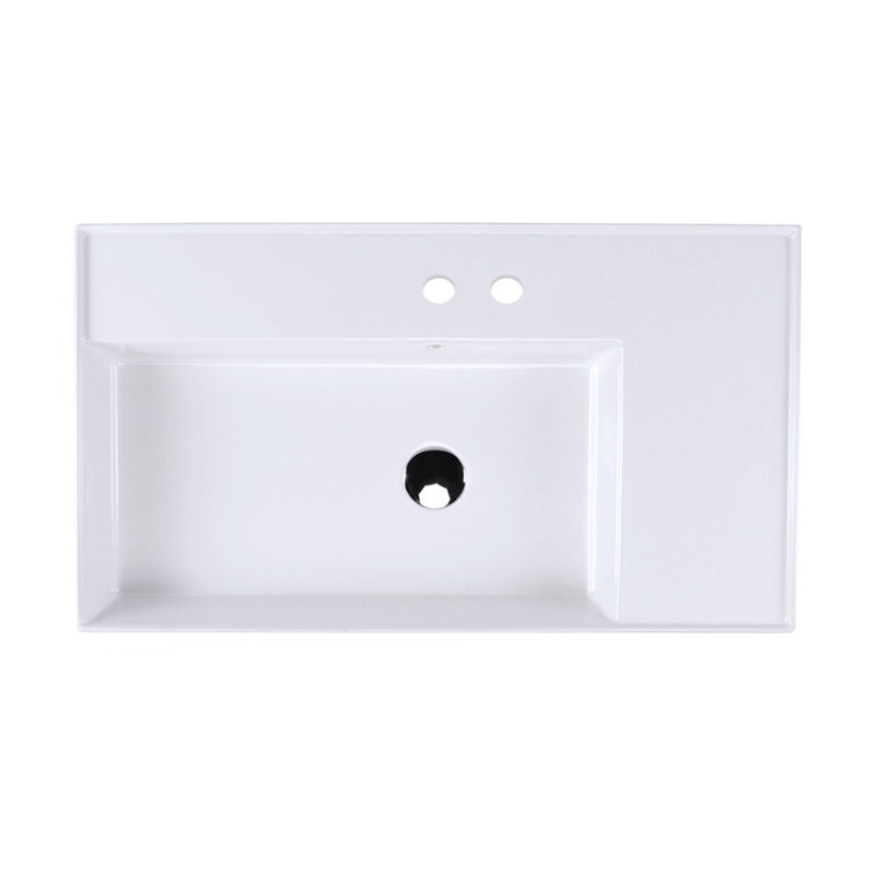 Aquaotto 32'' L Bathroom Sink, 2 Hole - 4" Centers