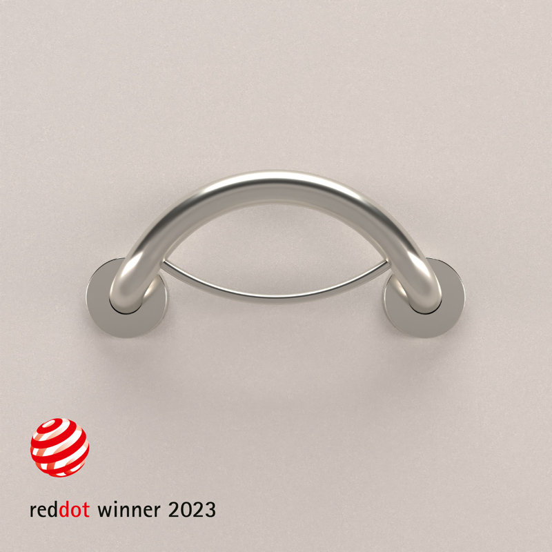 PLUS Towel Ring 14.5", Grab Bar Designed For Bathroom Safety (500 lb Capacity), Brushed Stainless