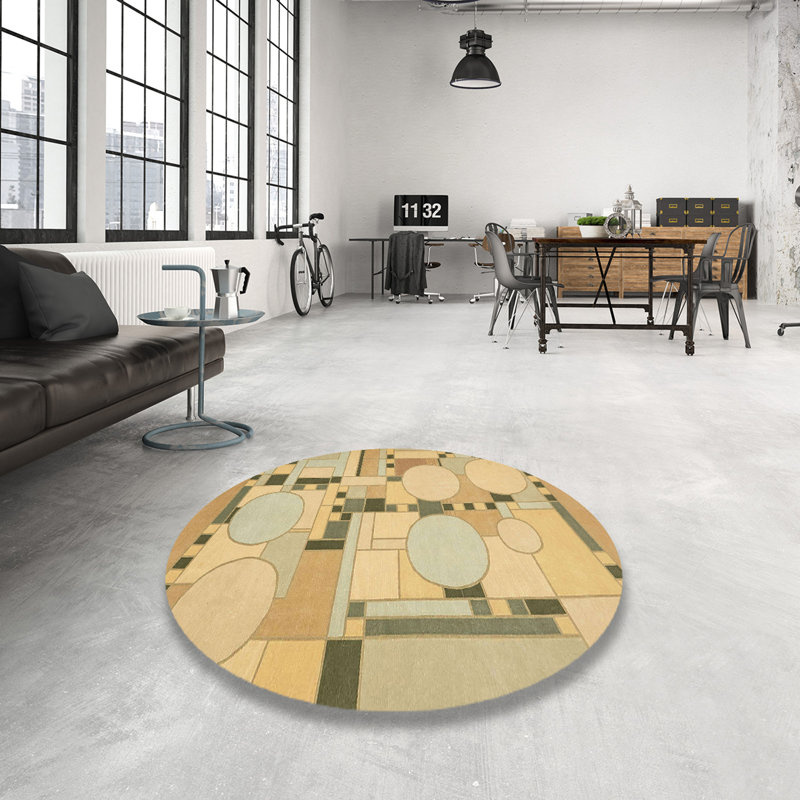 Ambert Abstract Indoor Rug, Round 3'