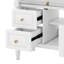 Meuble-lavabo 36 po avec lavabo, tiroir coulissant, porte à fermeture en douceur, bois massif et panneau de fibres à densité moyenne, tiroirs basculants et tablette réglable-220827947