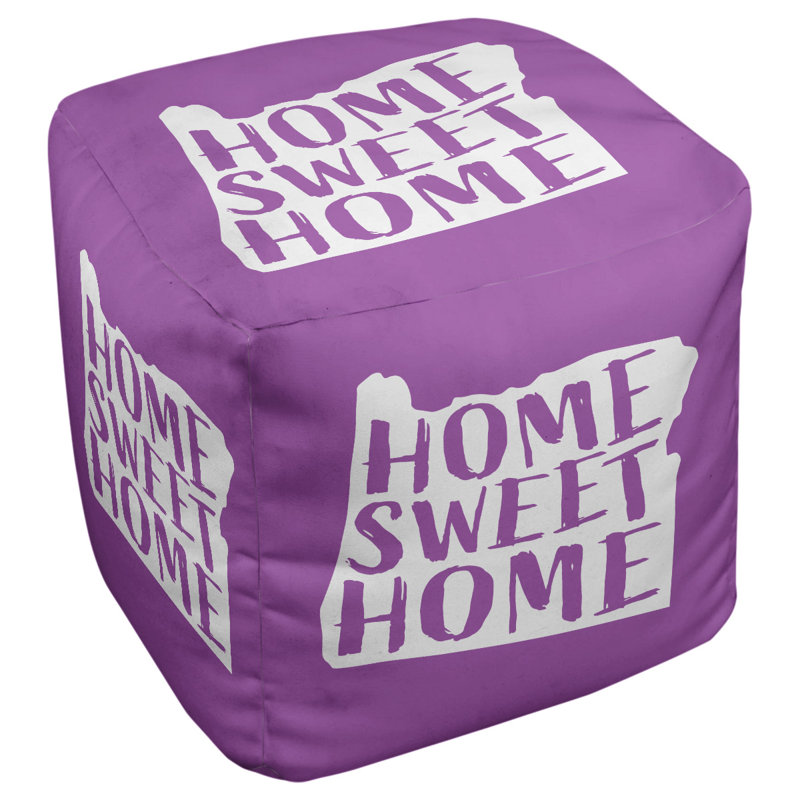 Repose-pieds cube the home oregon, H 13 po x l 13 po x P 13 po, Violet
