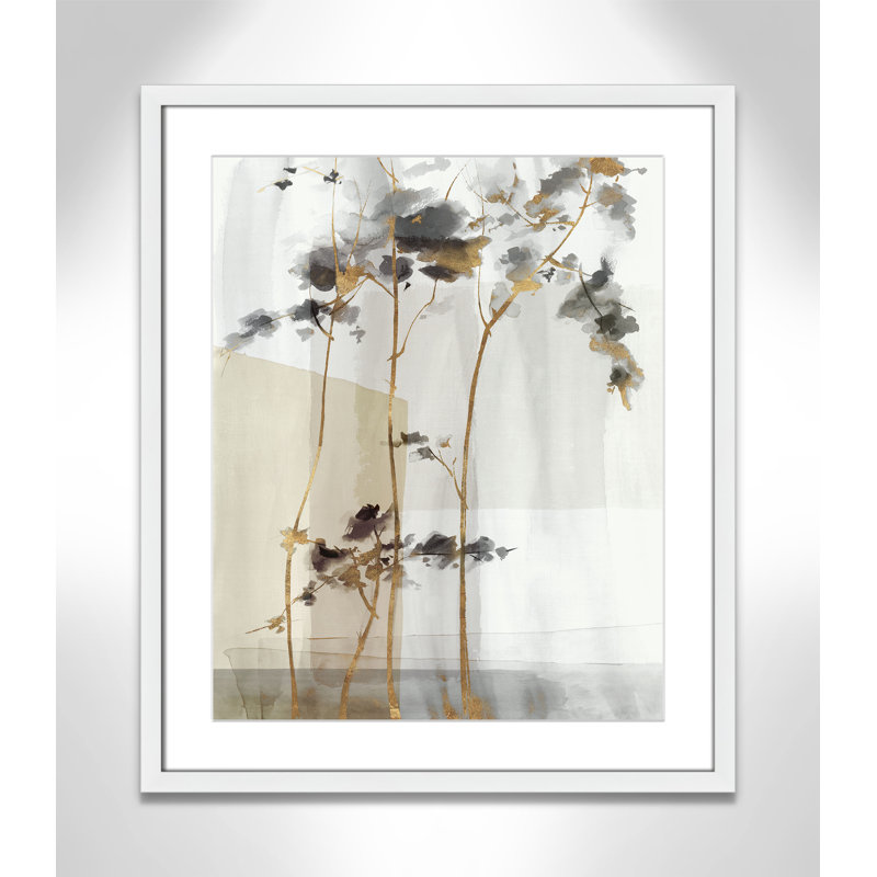 Golden Zen I Print par Eva Watts, L 21,5 po x H 25,5 po, Imprimé mat, Blanc satiné