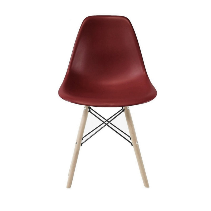 Eghard 17.5'' H Side Chair, Red, 1, SIlver