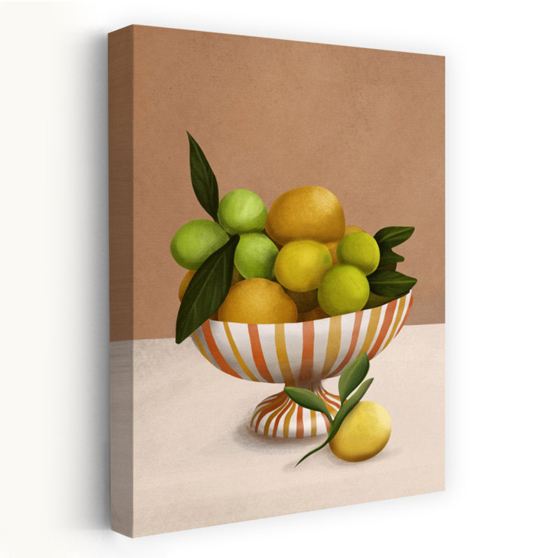 Art contemporain contemporain, plante fruitière, H 24 po x l 16 po