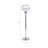 Glam Metal and Aluminum Pillar or Taper Candle Holder with Etched Glass Globe and Sleek Contemporary Design for Decorative Accent and Ambient Lighting in Modern Interiors-1456740655