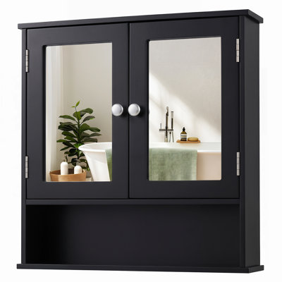 Wall Mount Mirror Cabinet Bathroom Medicine Cabinet Organizer