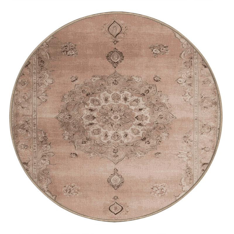 Tapis beige Tabriz lavable à la machine