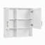Armoire à pharmacie murale 2 en 1 pour salle de bain avec miroir haute définition, tablettes réglables et portes à fermeture en douceur-227041762