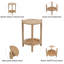 Hedda Natural Wood/Rattan 20"H Side Decorative and Useful Table with Mango Wood, MDF, and Rattan Construction for Stylish and Practical Storage Accent Furniture