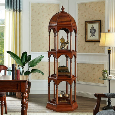 Modern cherry Solid Wood Curio Cabinet