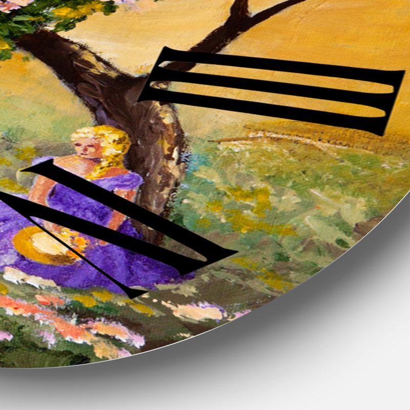 L'arbre en fleurs - Horloge murale traditionnelle, Surdimensionné