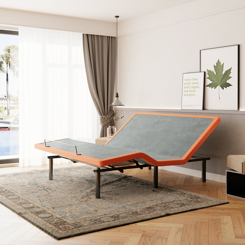Adjustable Bed with Massage, Wireless Remote, App Control, Zero Gravity, Underbed Light, USB & Type C Ports on both sides