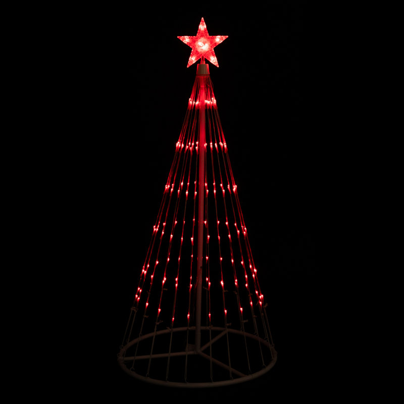 Décoration d'extérieur à DEL, H 48 po x l 24 po x p 24 po, Rouge