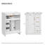 Meuble-lavabo 24 po avec lavabo en céramique intégré, 1 salle de bain, 3 tiroirs et meuble-lavabo simple-542234663