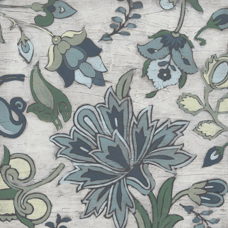 Blue Garden Chintz II, H 12 po x l 12 po