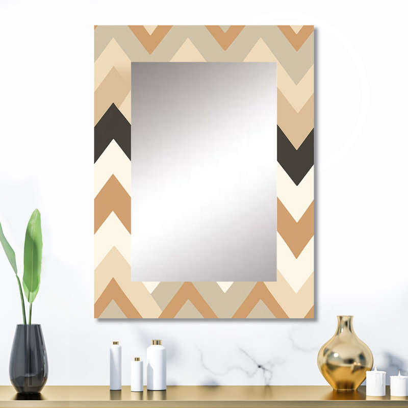 Chevron neutre et blanc Garren, 32 po x 24 po