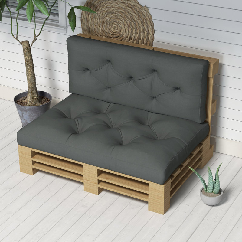 Garden Seat/Back Cushion, Grey